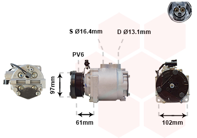 Compresor, climatizare 1800K436 VAN WEZEL