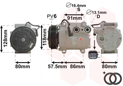 Compresor, climatizare 1800K451 VAN WEZEL