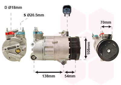 Compresor, climatizare 1800K478 VAN WEZEL