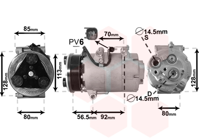 Compresor, climatizare 1800K497 VAN WEZEL