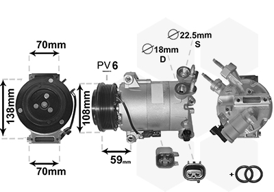 Compresor, climatizare 1800K586 VAN WEZEL