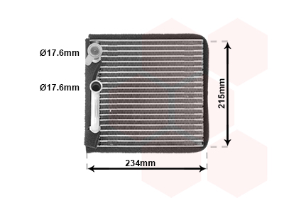 Evaporator, aer conditionat 1800V089 VAN WEZEL