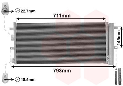 Condensator, climatizare 18015701 VAN WEZEL