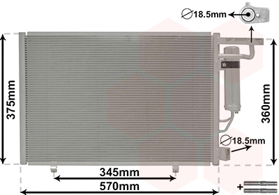 Condensator, climatizare 18015707 VAN WEZEL