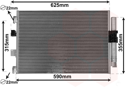 Condensator, climatizare 18015709 VAN WEZEL