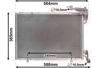 Condensator, climatizare 18015711 VAN WEZEL