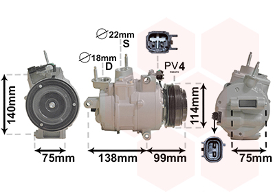 Compresor, climatizare 1801K704 VAN WEZEL
