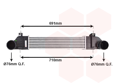 Intercooler, compresor 30004353 VAN WEZEL