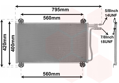 Condensator, climatizare 30005219 VAN WEZEL