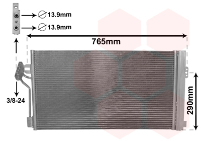 Condensator, climatizare 30005352 VAN WEZEL