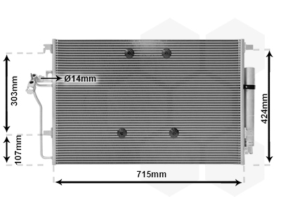 Condensator, climatizare 30005724 VAN WEZEL