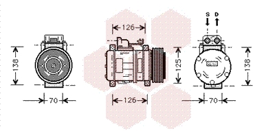Compresor, climatizare 3000K057 VAN WEZEL
