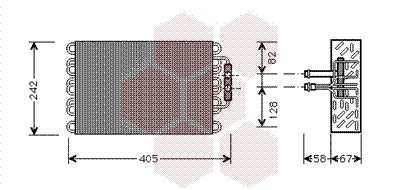 Evaporator, aer conditionat 3000V008 VAN WEZEL