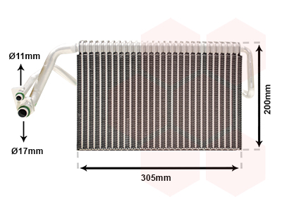 Evaporator, aer conditionat 3000V486 VAN WEZEL