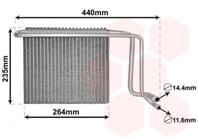Evaporator, aer conditionat 3000V563 VAN WEZEL
