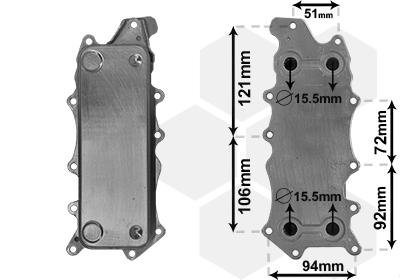 Radiator ulei, ulei motor 30013701 VAN WEZEL