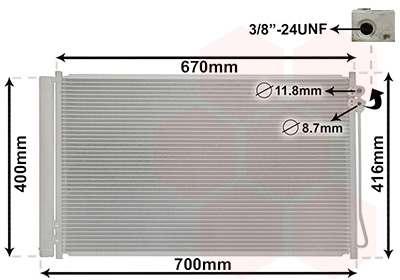 Condensator, climatizare 30015710 VAN WEZEL