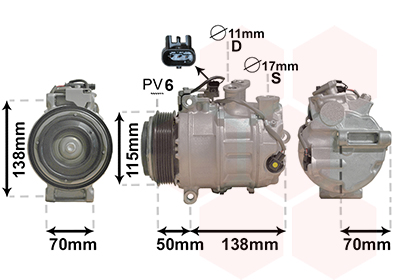 Compresor, climatizare 3001K704 VAN WEZEL