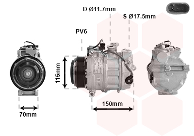 Compresor, climatizare 3001K707 VAN WEZEL
