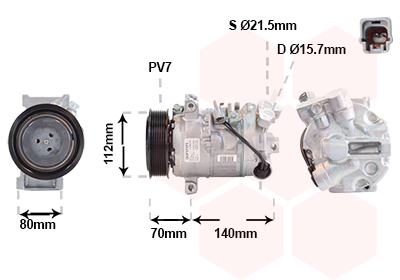 Compresor, climatizare 3001K715 VAN WEZEL