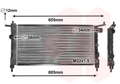 Radiator, racire motor 37002183 VAN WEZEL