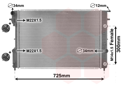 Radiator, racire motor 37002202 VAN WEZEL
