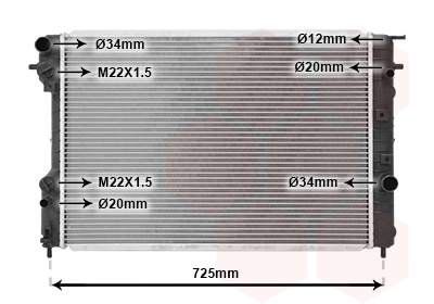 Radiator, racire motor 37002247 VAN WEZEL