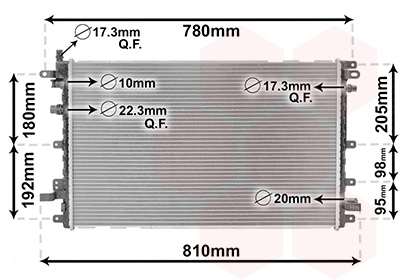 Radiator, baterie de antrenare 37002653 VAN WEZEL