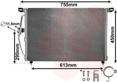 Condensator, climatizare 37005228 VAN WEZEL