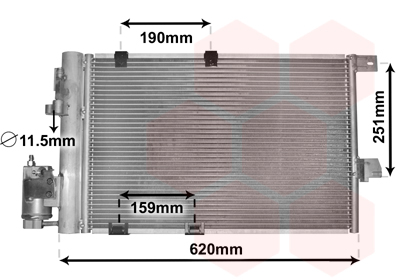Condensator, climatizare 37005251 VAN WEZEL