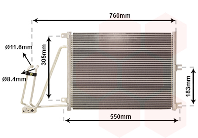 Condensator, climatizare 37005265 VAN WEZEL