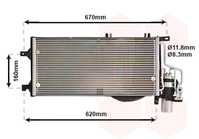 Condensator, climatizare 37005310 VAN WEZEL