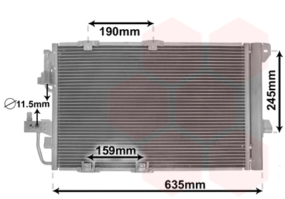 Condensator, climatizare 37005326 VAN WEZEL