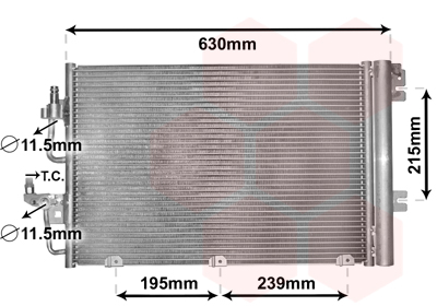 Condensator, climatizare 37005366 VAN WEZEL