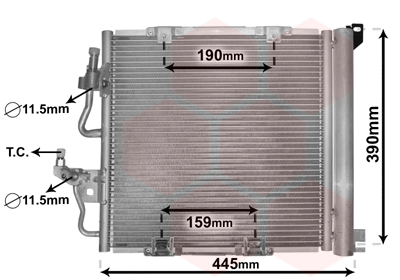 Condensator, climatizare 37005368 VAN WEZEL