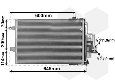 Condensator, climatizare 37005385 VAN WEZEL