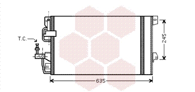 Condensator, climatizare 37005390 VAN WEZEL