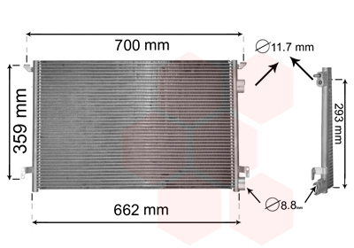Condensator, climatizare 37005397 VAN WEZEL