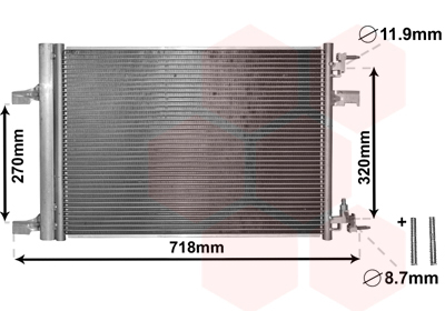 Condensator, climatizare 37005500 VAN WEZEL