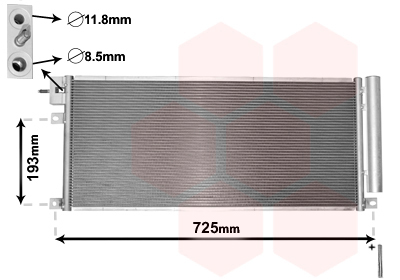 Condensator, climatizare 37005634 VAN WEZEL
