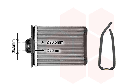 Schimbator caldura, incalzire habitaclu 37006217 VAN WEZEL