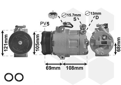 Compresor, climatizare 3700K138 VAN WEZEL