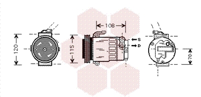 Compresor, climatizare 3700K312 VAN WEZEL