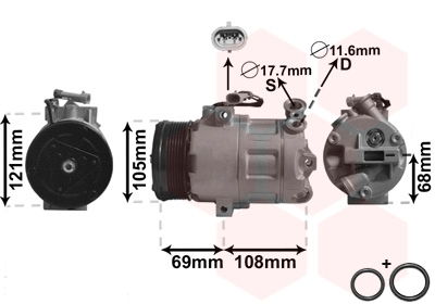 Compresor, climatizare 3700K358 VAN WEZEL