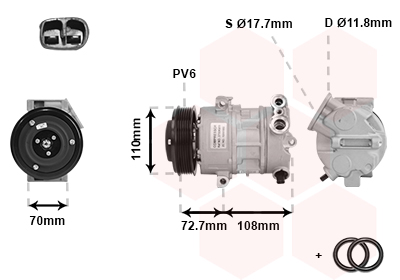 Compresor, climatizare 3700K419 VAN WEZEL
