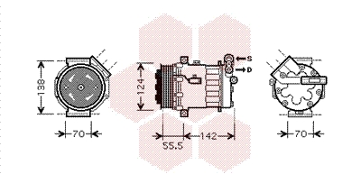 Compresor, climatizare 3700K447 VAN WEZEL