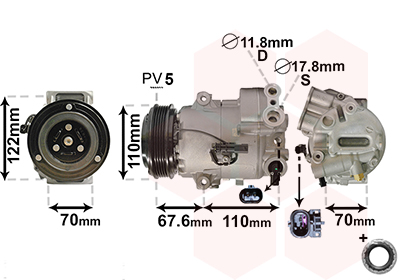 Compresor, climatizare 3700K606 VAN WEZEL
