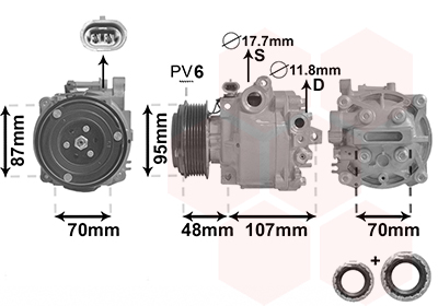 Compresor, climatizare 3700K659 VAN WEZEL