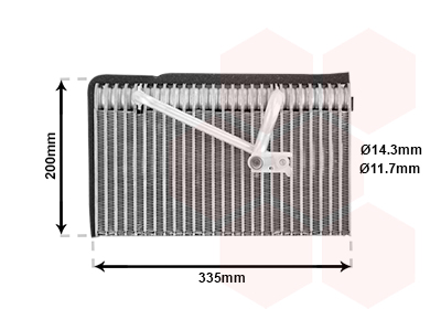 Evaporator, aer conditionat 3700V298 VAN WEZEL