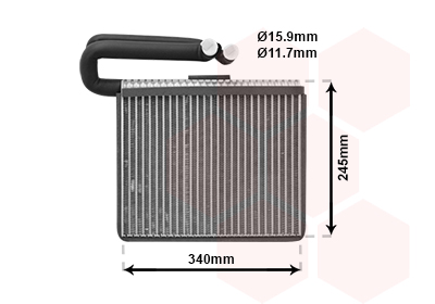 Evaporator, aer conditionat 3700V399 VAN WEZEL